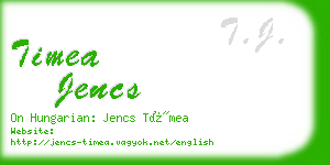 timea jencs business card